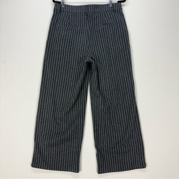 Cider Wide Leg Gray Pinstripe Pleated Trousers - Picture 2 of 11